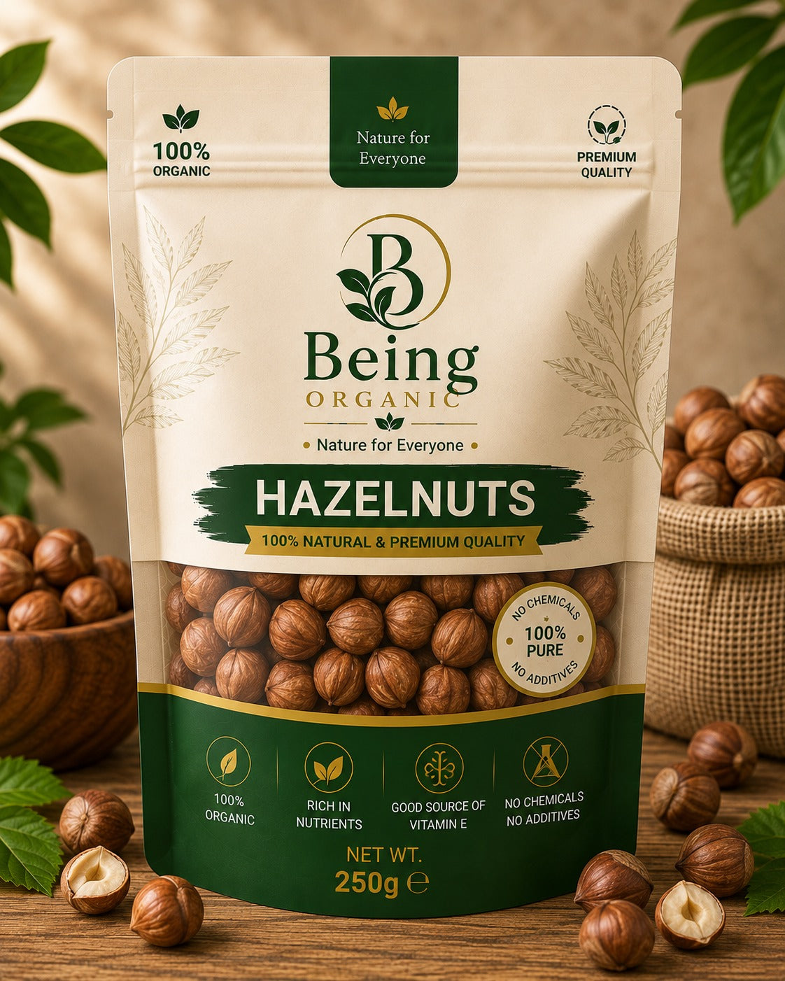 Being Organic Hazelnuts